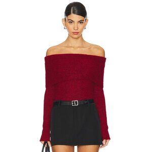 4th & Reckless Krissy Top in Red UK 6 / US XSmall New Womens Knit Sweater